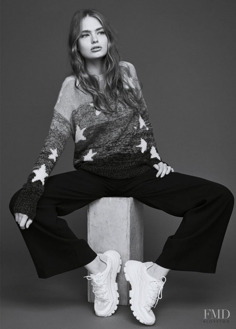 Anna Mila Guyenz featured in  the 360 / Skull Cashmere lookbook for Winter 2019