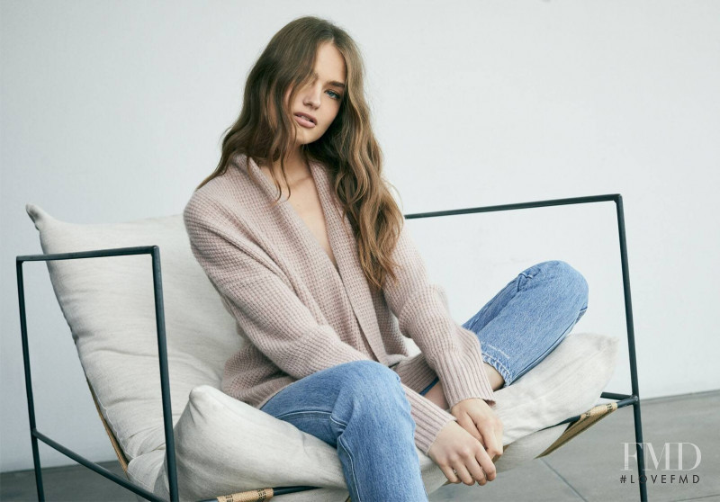Anna Mila Guyenz featured in  the 360 / Skull Cashmere lookbook for Winter 2019