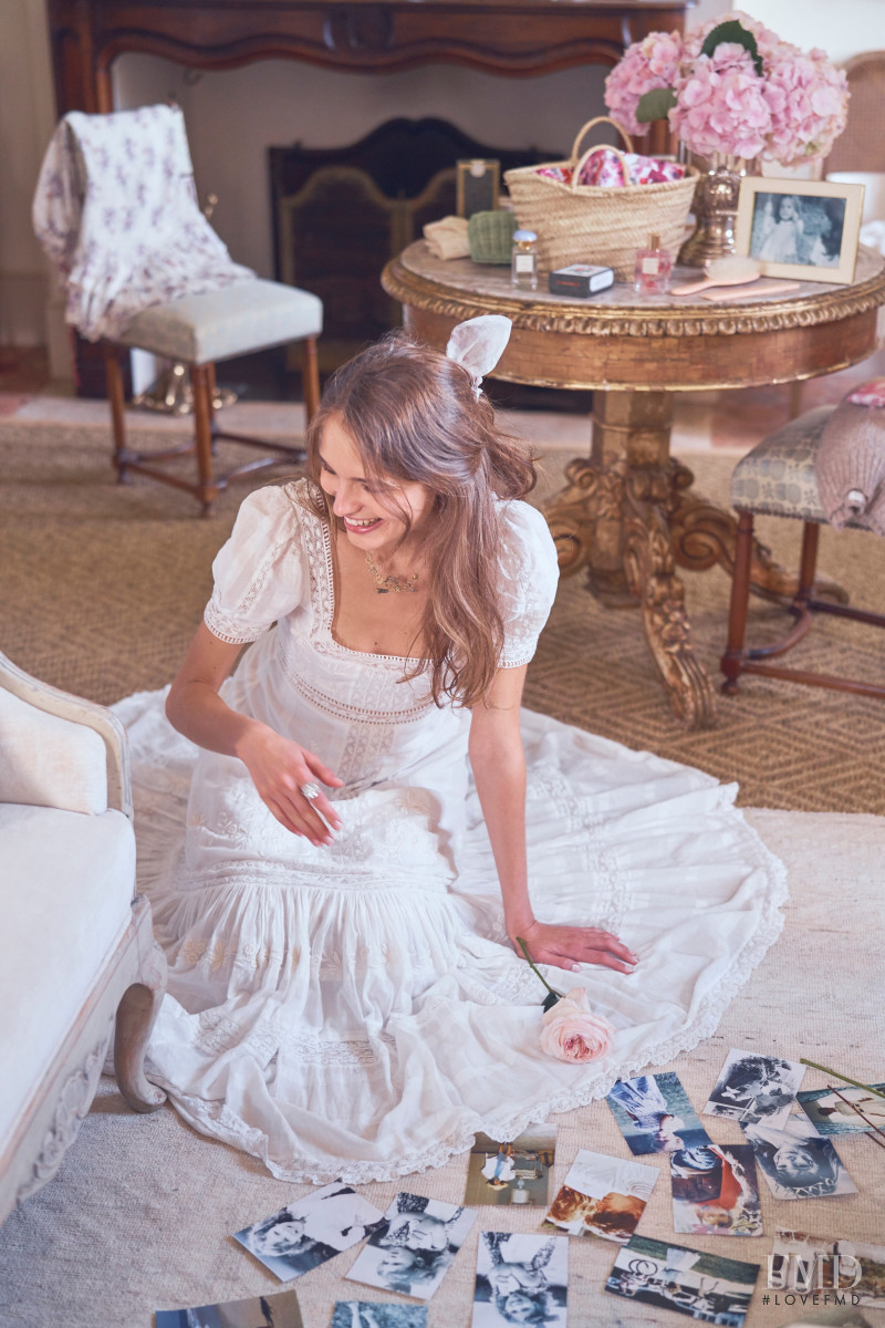 Anna Mila Guyenz featured in  the Aerin x LoveShackFancy lookbook for Spring/Summer 2020