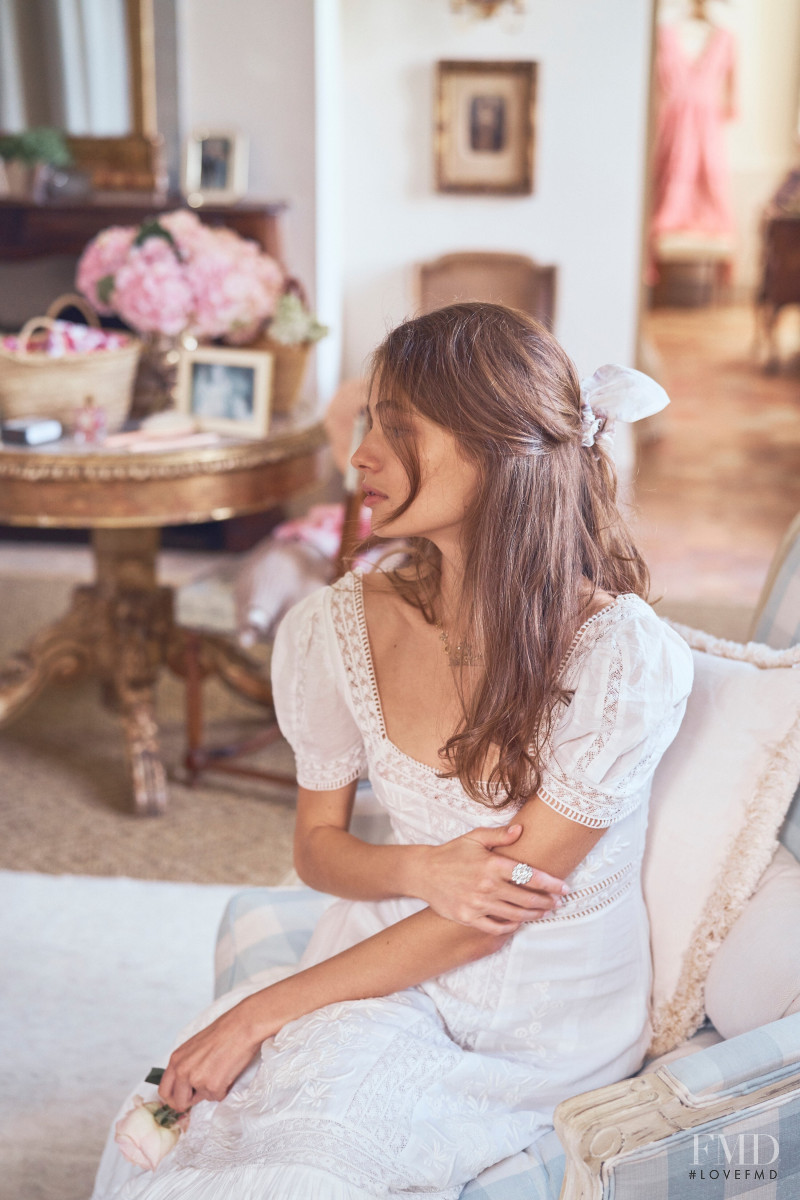 Anna Mila Guyenz featured in  the Aerin x LoveShackFancy lookbook for Spring/Summer 2020