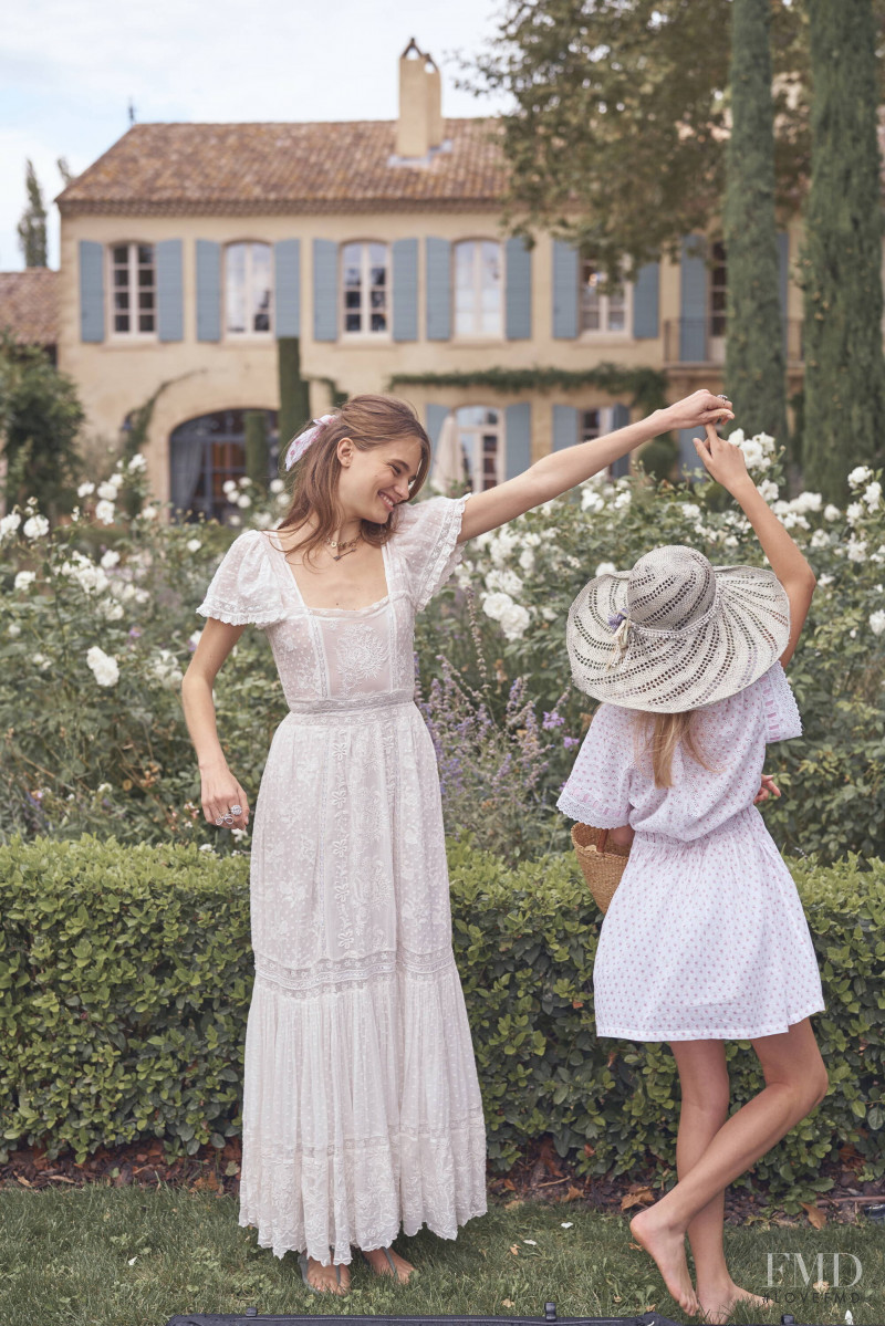 Anna Mila Guyenz featured in  the Aerin x LoveShackFancy lookbook for Spring/Summer 2020