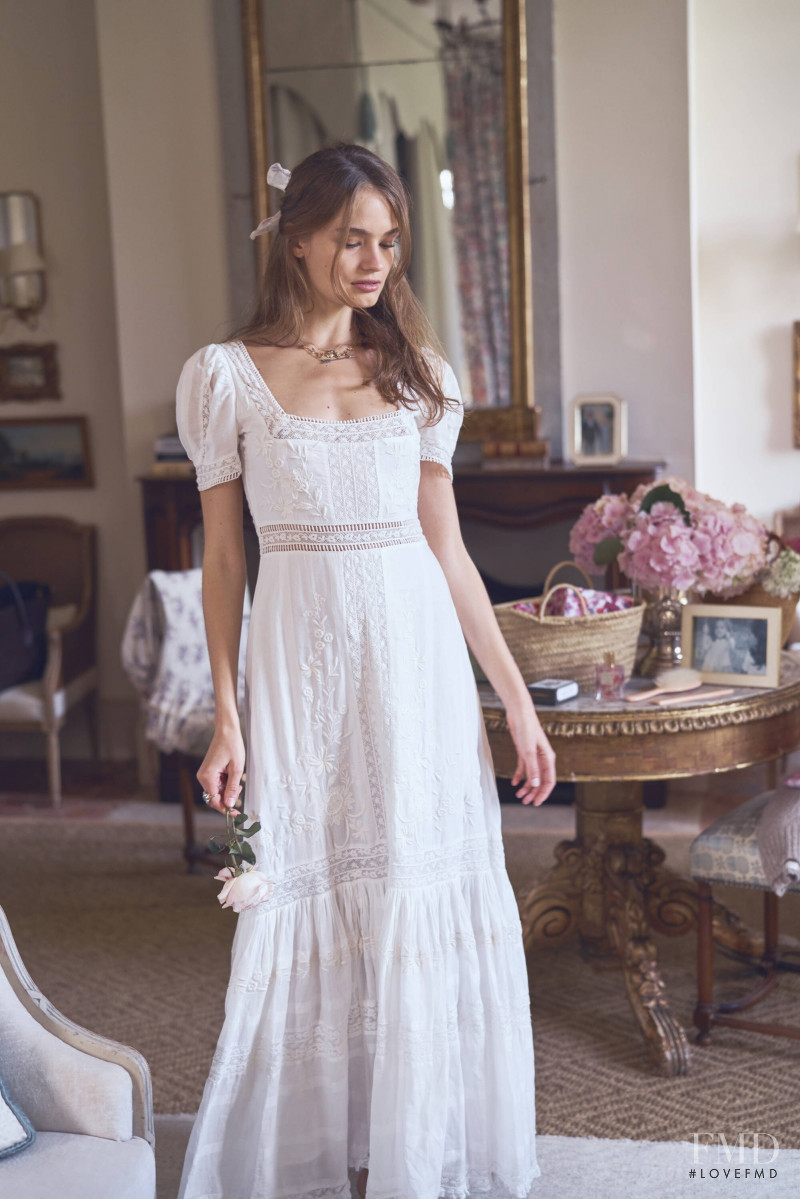 Anna Mila Guyenz featured in  the Aerin x LoveShackFancy lookbook for Spring/Summer 2020