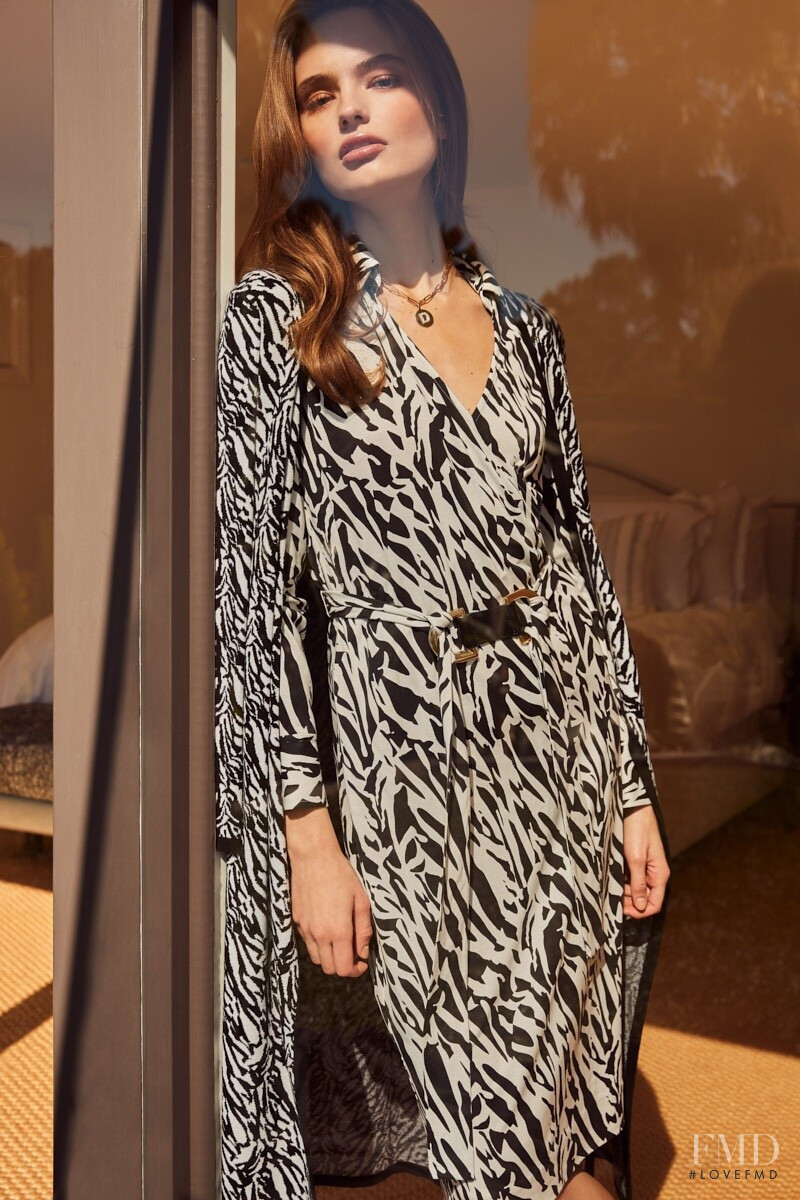 Anna Mila Guyenz featured in  the Diane Von Furstenberg lookbook for Spring/Summer 2020