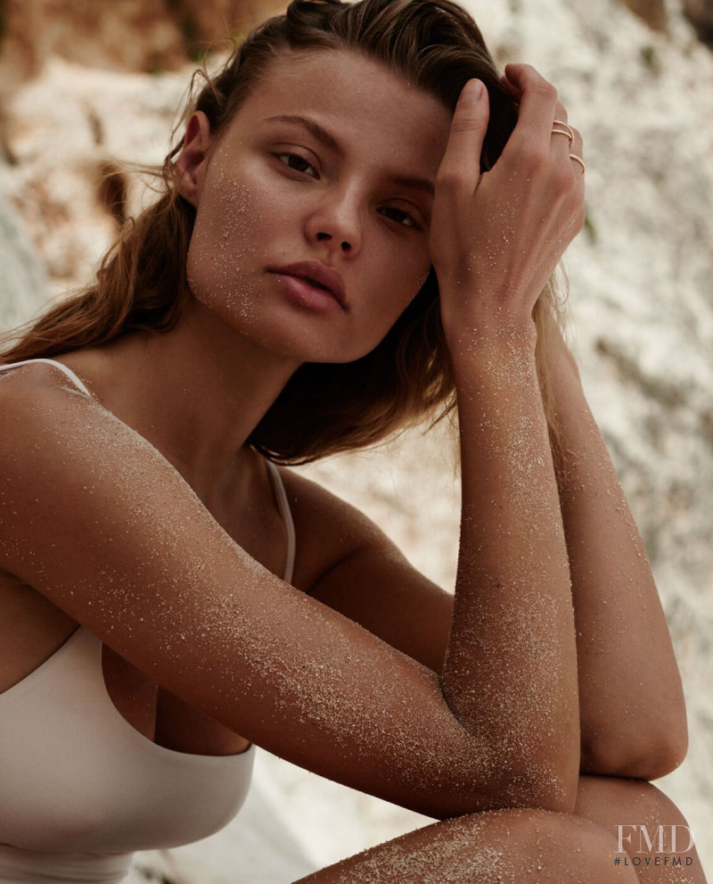 Magdalena Frackowiak featured in  the Broochini Les Essentiels lookbook for Spring/Summer 2020