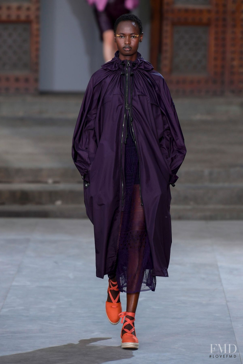 Nyarach Abouch Ayuel Aboja featured in  the Salvatore Ferragamo fashion show for Spring/Summer 2020