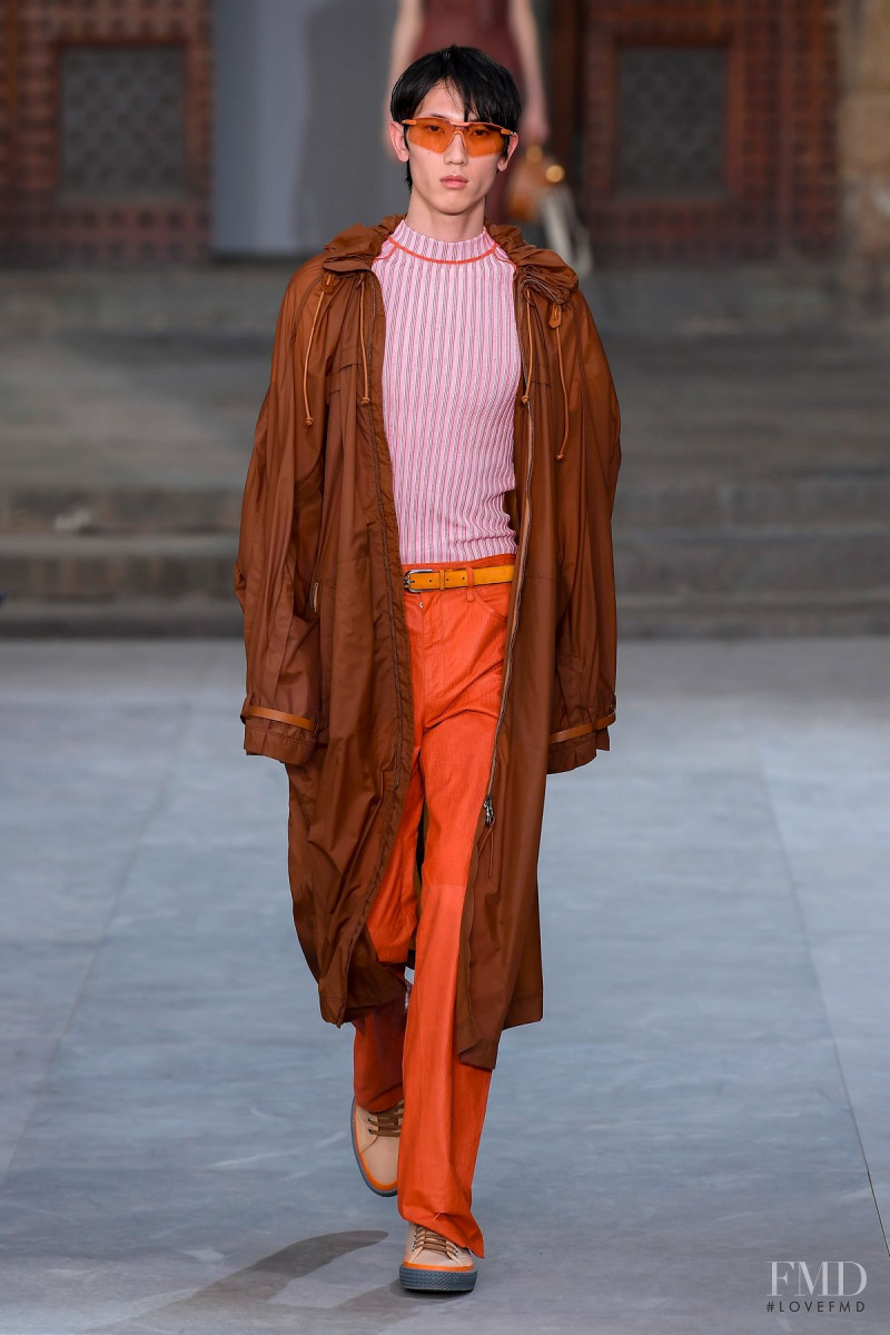 Meng Yu Qi featured in  the Salvatore Ferragamo fashion show for Spring/Summer 2020