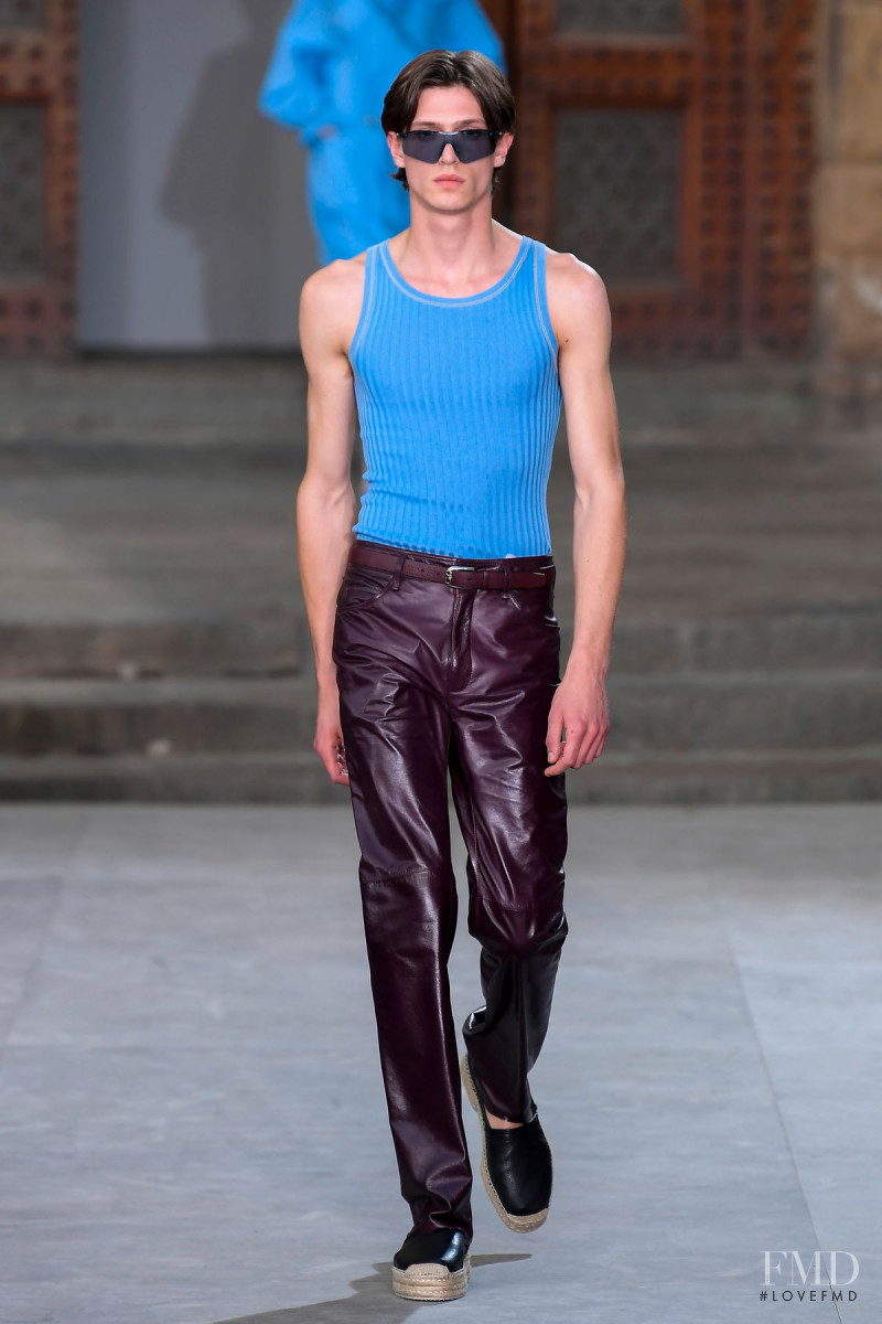 Edoardo Sebastianelli featured in  the Salvatore Ferragamo fashion show for Spring/Summer 2020