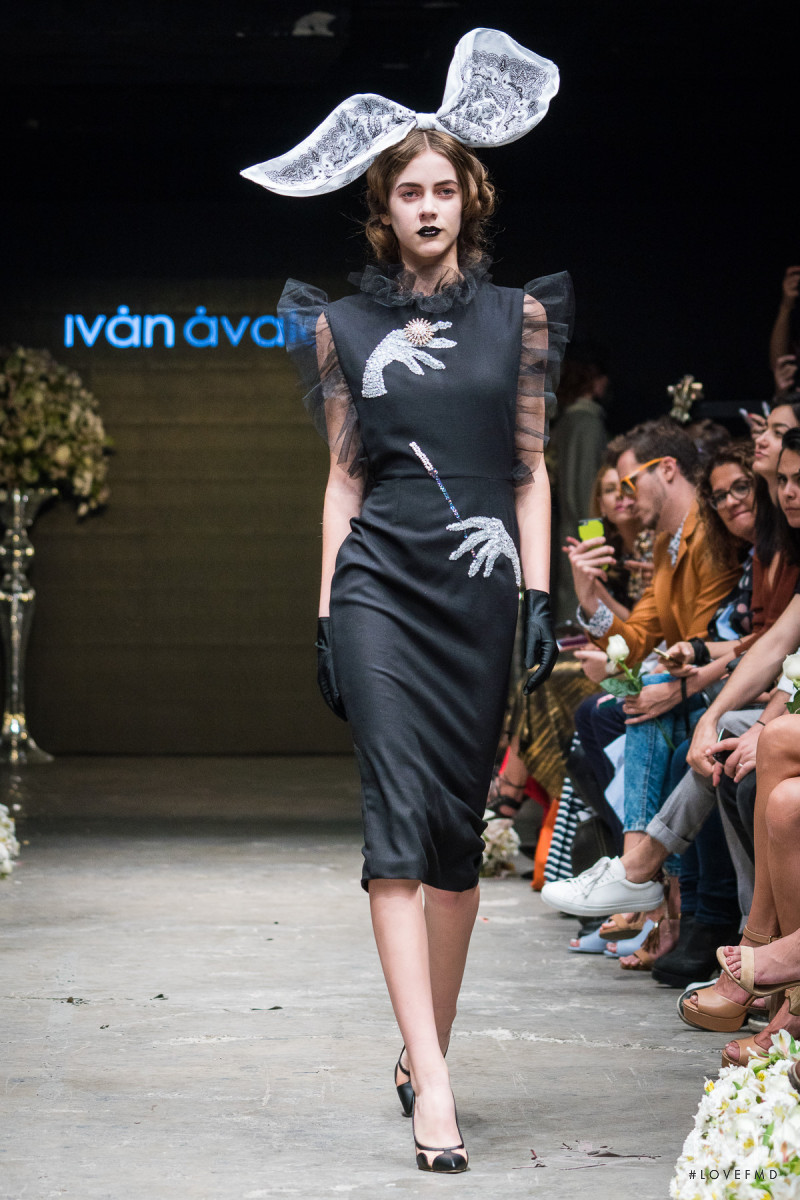 Sarah Cano featured in  the Ivan Avalos fashion show for Autumn/Winter 2017