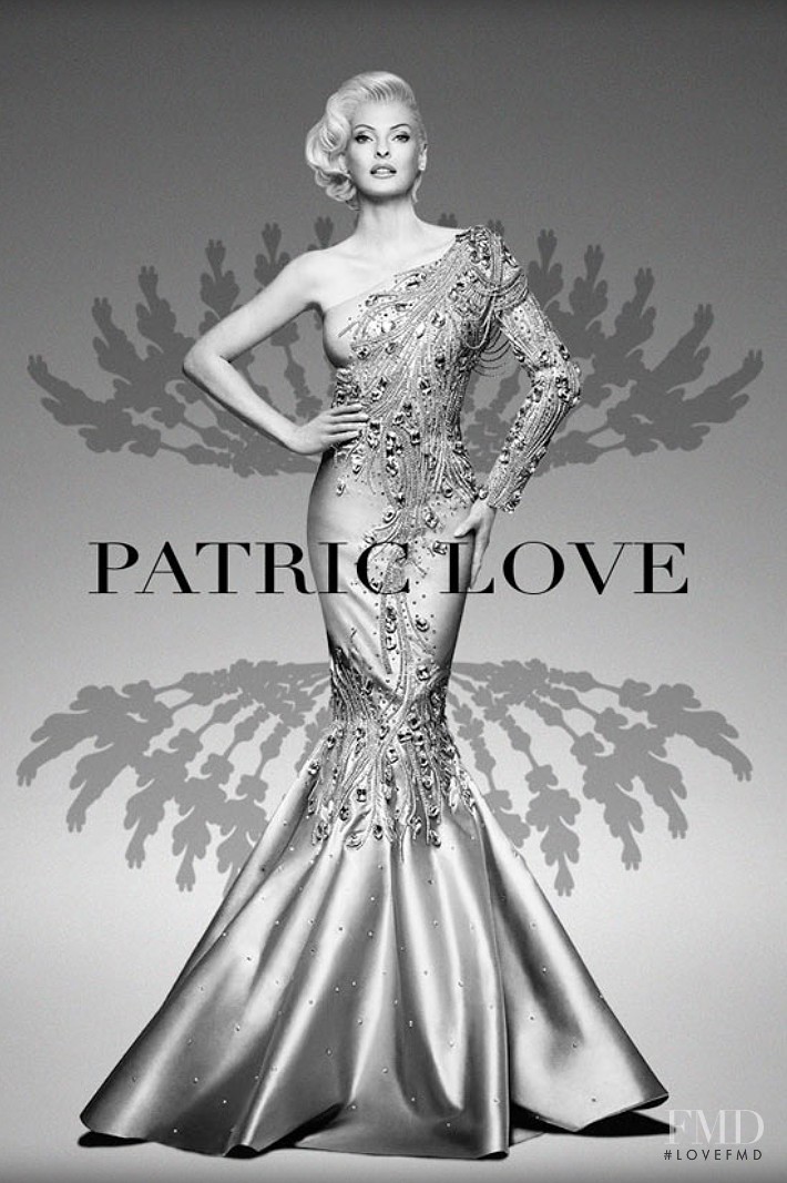 Linda Evangelista featured in  the Patric Love advertisement for Spring/Summer 2014