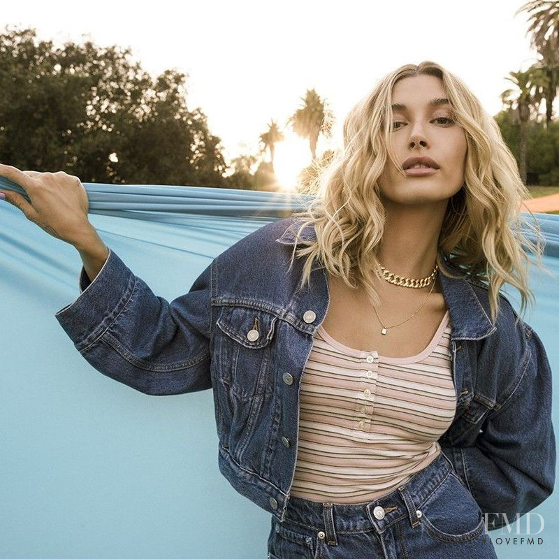 Hailey Baldwin Bieber featured in  the Levi’s advertisement for Spring 2020