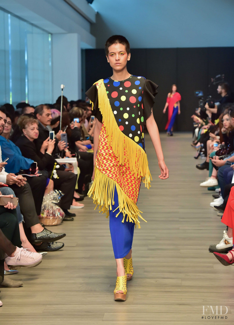 Nora Morales featured in  the Jannette Klein Universidad fashion show for Spring/Summer 2018