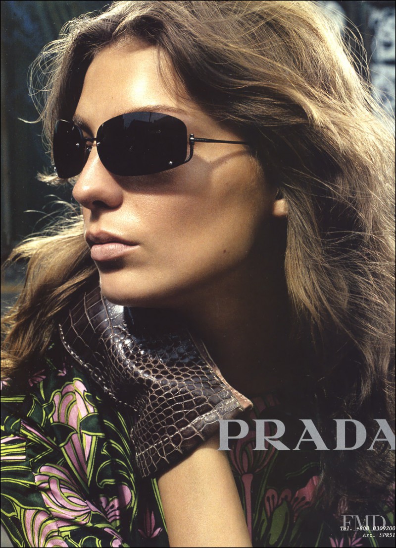 Daria Werbowy featured in  the Prada advertisement for Autumn/Winter 2003