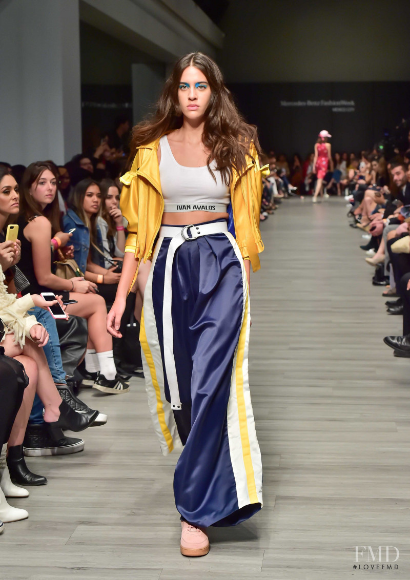 Valentina Lobeira featured in  the Ivan Avalos fashion show for Spring/Summer 2018