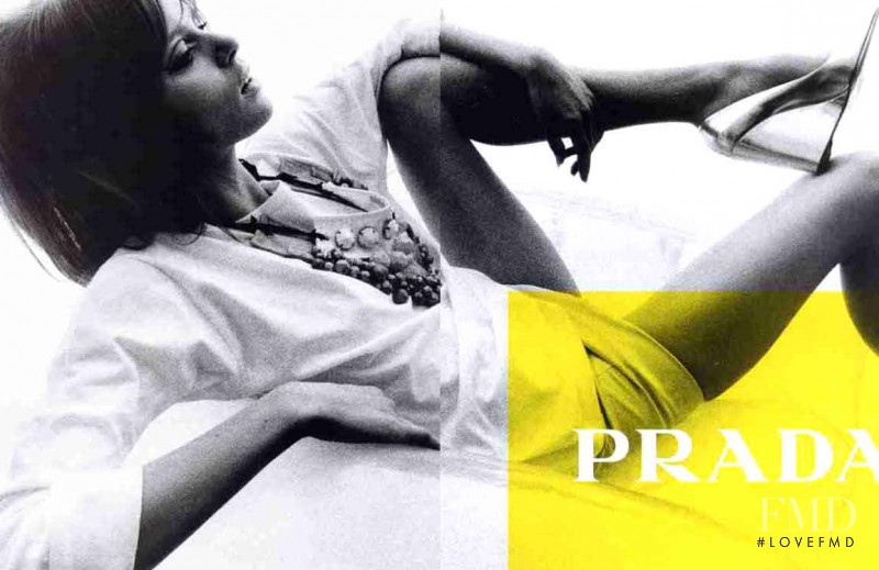 Elise Crombez featured in  the Prada advertisement for Spring/Summer 2003