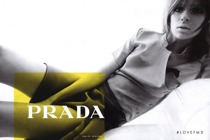 Elise Crombez featured in  the Prada advertisement for Spring/Summer 2003