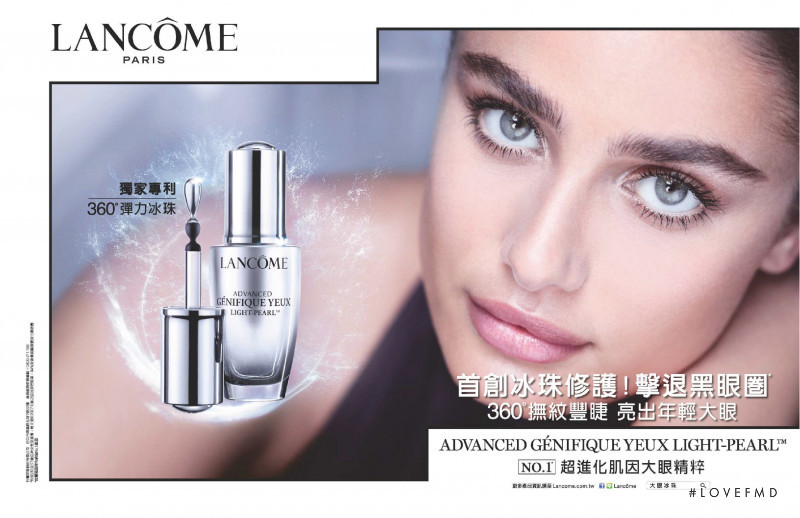 Taylor Hill featured in  the Lancome Social Campaign advertisement for Spring/Summer 2020