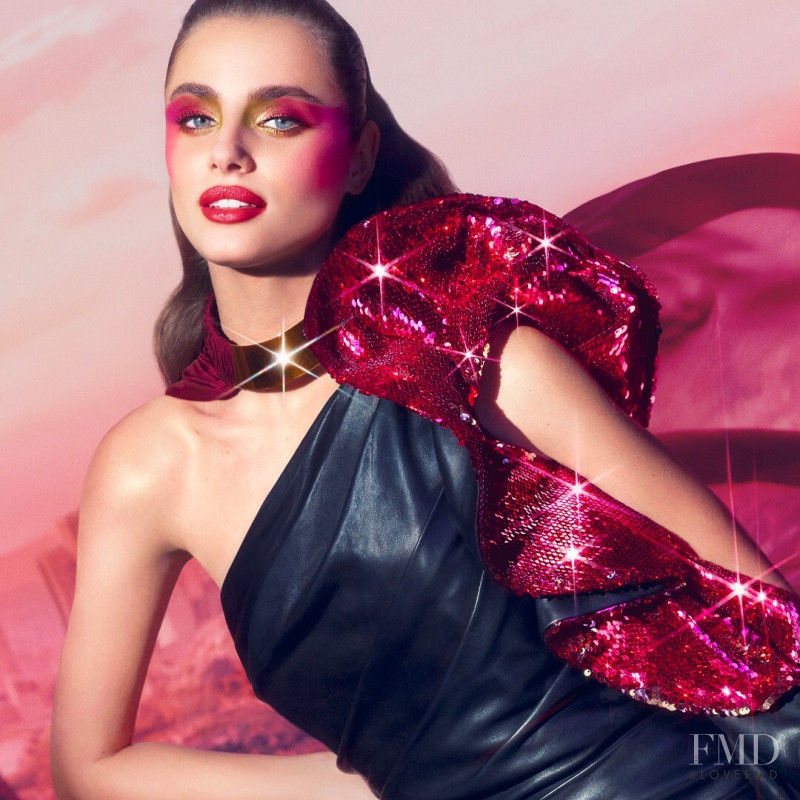 Taylor Hill featured in  the Lancome Holloween - Be Your Own Superhero advertisement for Autumn/Winter 2019