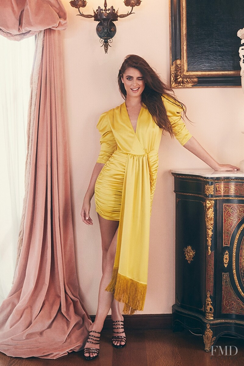 Taylor Hill featured in  the Boohoo x Taylor Hill lookbook for Winter 2019