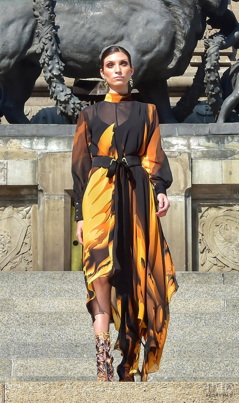 Daniela Gommar featured in  the Alfredo Martinez fashion show for Autumn/Winter 2018