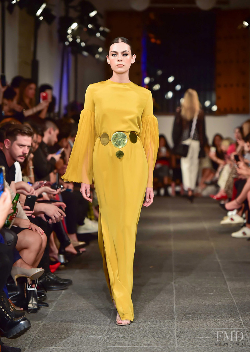 Alejandra Aceves featured in  the Kris Goyri fashion show for Autumn/Winter 2018