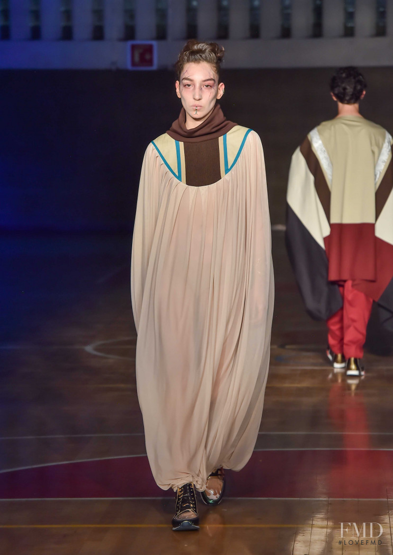 Andrea Carrazco featured in  the Malafacha fashion show for Autumn/Winter 2018