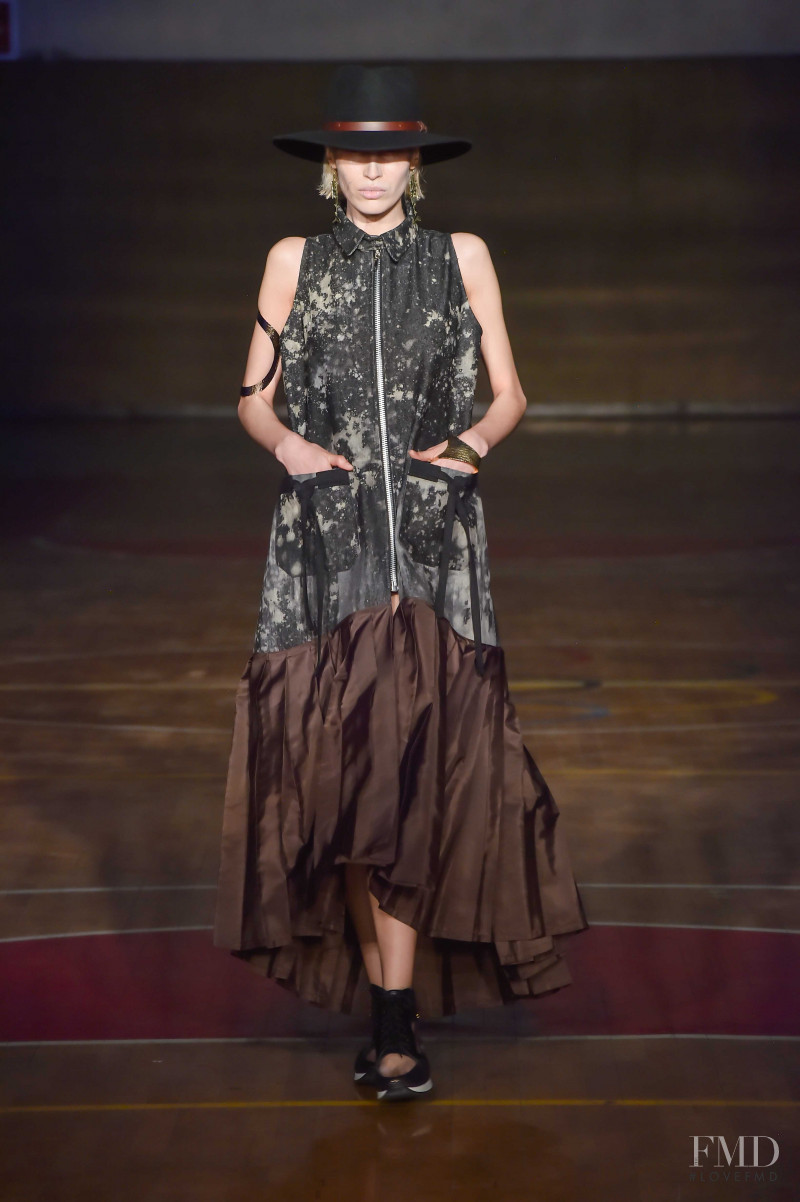 Karina Villa featured in  the Malafacha fashion show for Autumn/Winter 2018