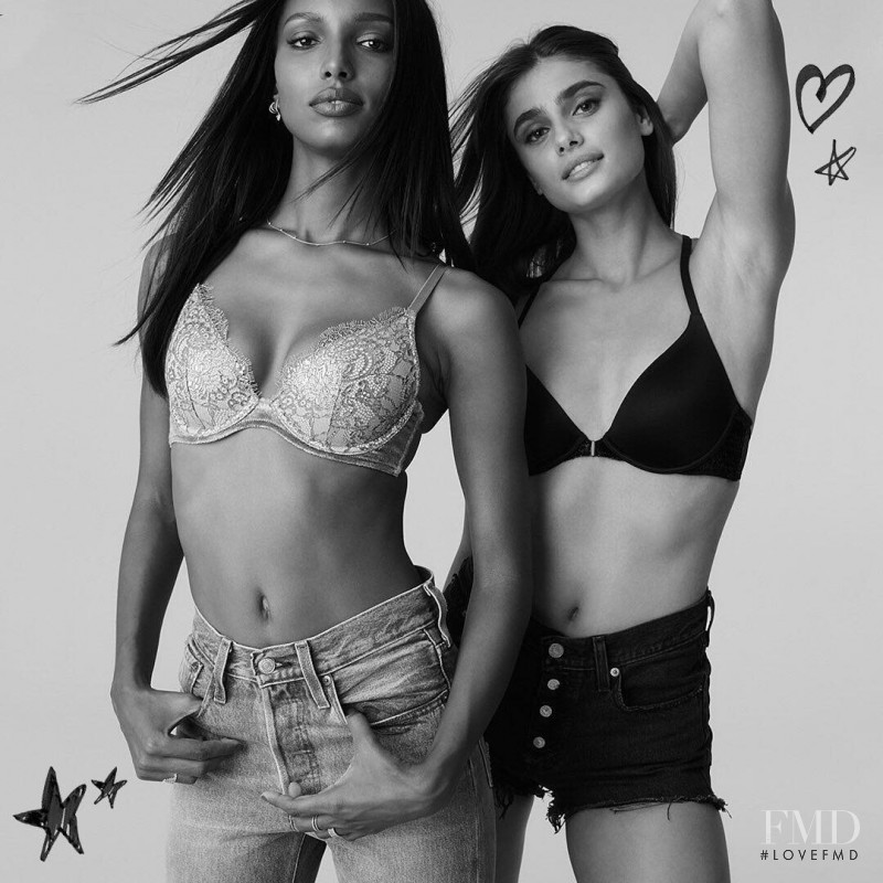 Taylor Hill featured in  the Victoria\'s Secret Beauty Tease Rebel Fragrance advertisement for Autumn/Winter 2018