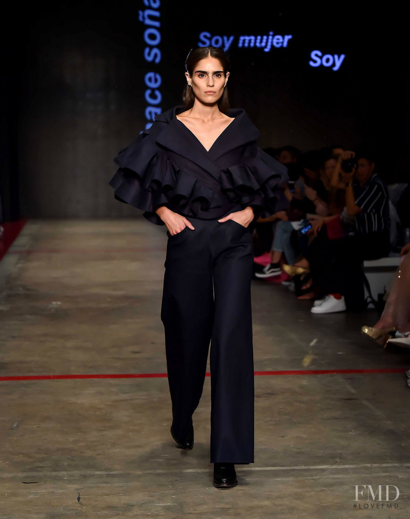 Alejandra Infante featured in  the Alexia Ulibarri fashion show for Autumn/Winter 2018