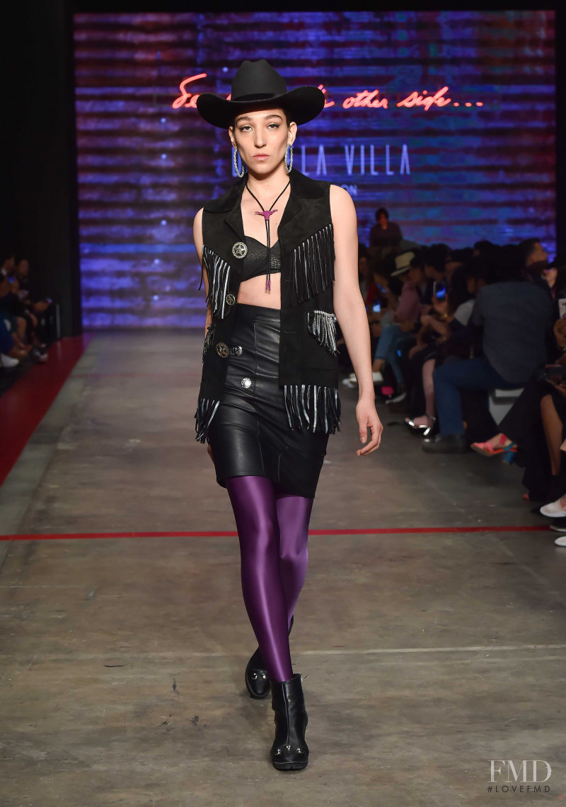 Andrea Carrazco featured in  the Daniela Villa fashion show for Autumn/Winter 2018