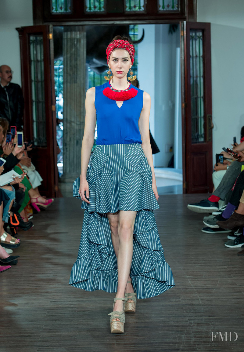 Cristina Torres featured in  the Lydia Lavin fashion show for Spring/Summer 2019