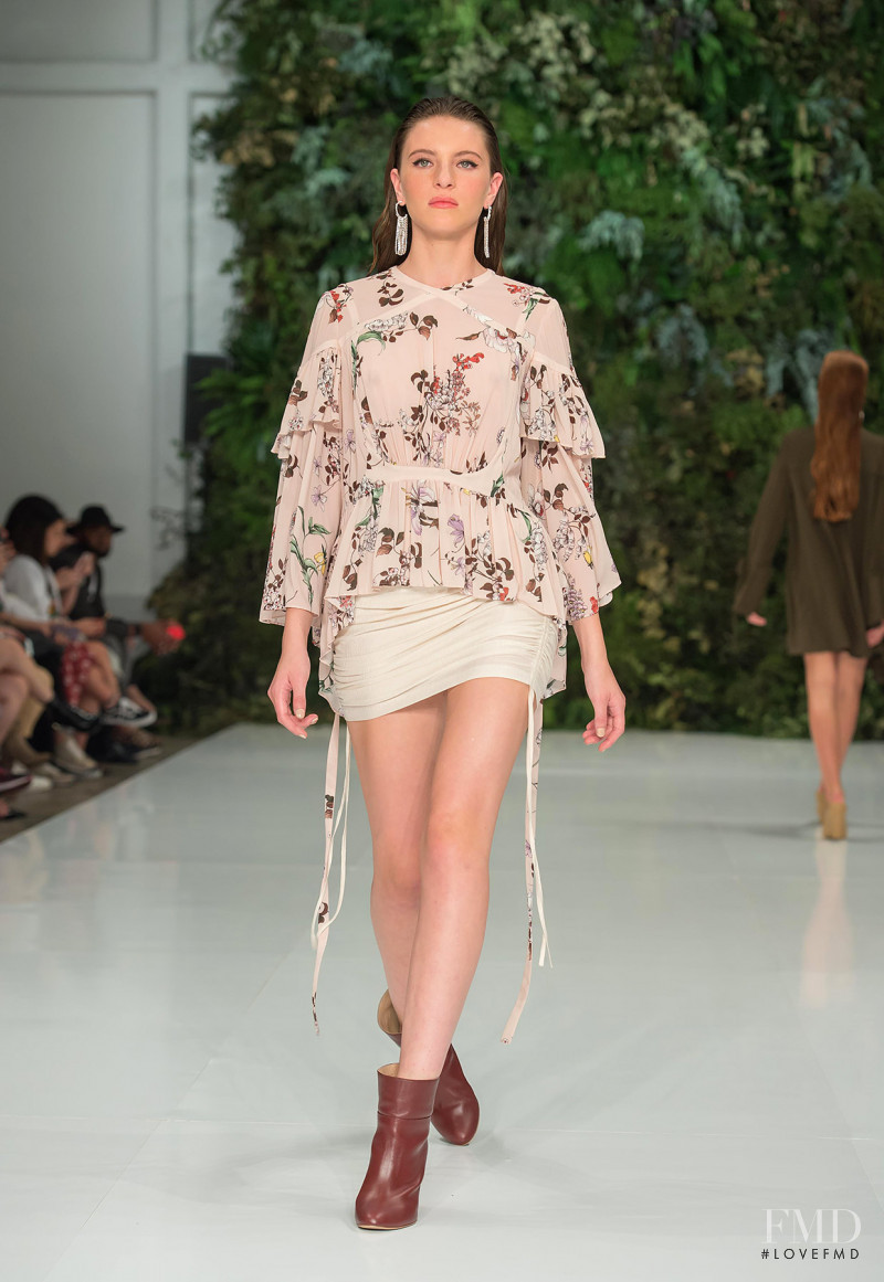 Una Zeivy featured in  the Julio Julio by Francisco Cancino fashion show for Spring/Summer 2019