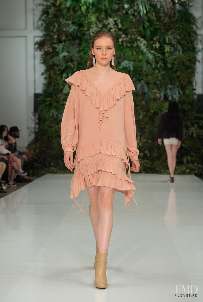 Nina Flores featured in  the Julio Julio by Francisco Cancino fashion show for Spring/Summer 2019