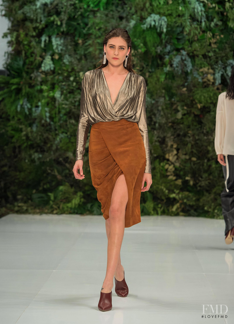 Columba Diaz featured in  the Julio Julio by Francisco Cancino fashion show for Spring/Summer 2019