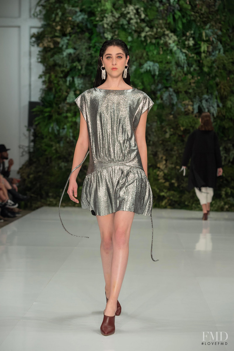Anel Rodriguez featured in  the Julio Julio by Francisco Cancino fashion show for Spring/Summer 2019