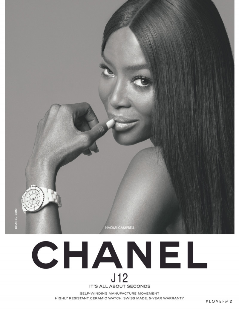Naomi Campbell featured in  the Chanel Watches advertisement for Spring/Summer 2020