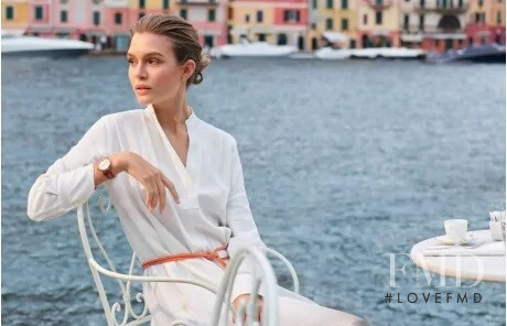 Josephine Skriver featured in  the IWC advertisement for Autumn/Winter 2019