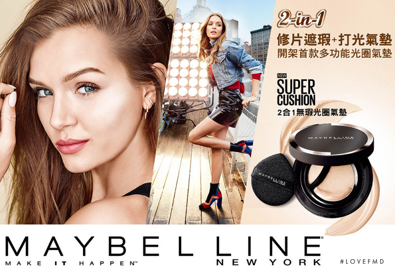 Josephine Skriver featured in  the Maybelline advertisement for Autumn/Winter 2018
