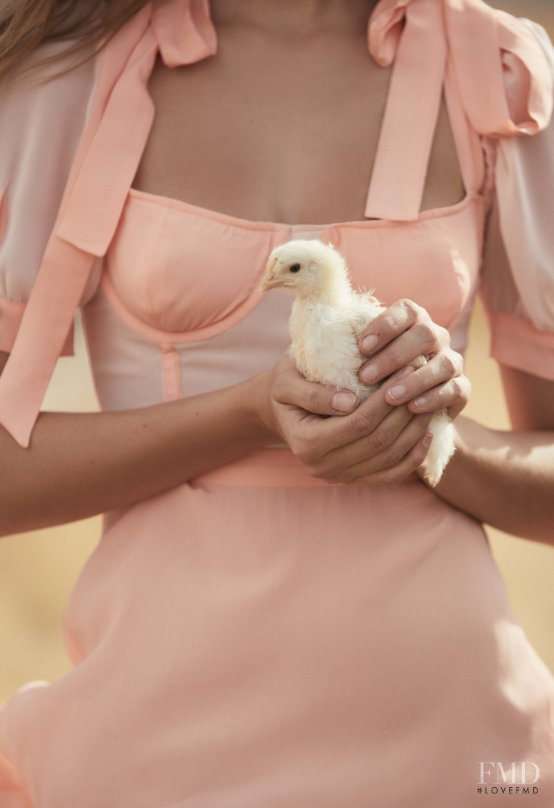 Josephine Skriver featured in  the For Love & Lemons Country Charm advertisement for Summer 2018