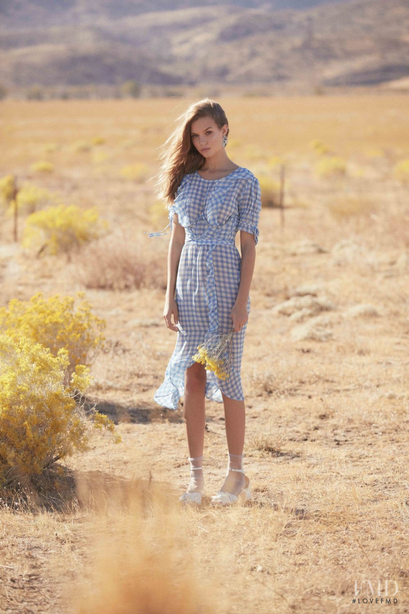 Josephine Skriver featured in  the For Love & Lemons Country Charm advertisement for Summer 2018