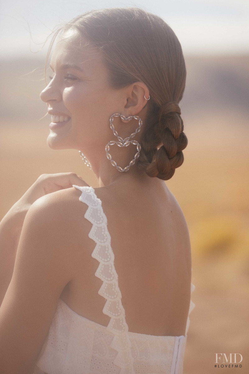 Josephine Skriver featured in  the For Love & Lemons Country Charm advertisement for Summer 2018