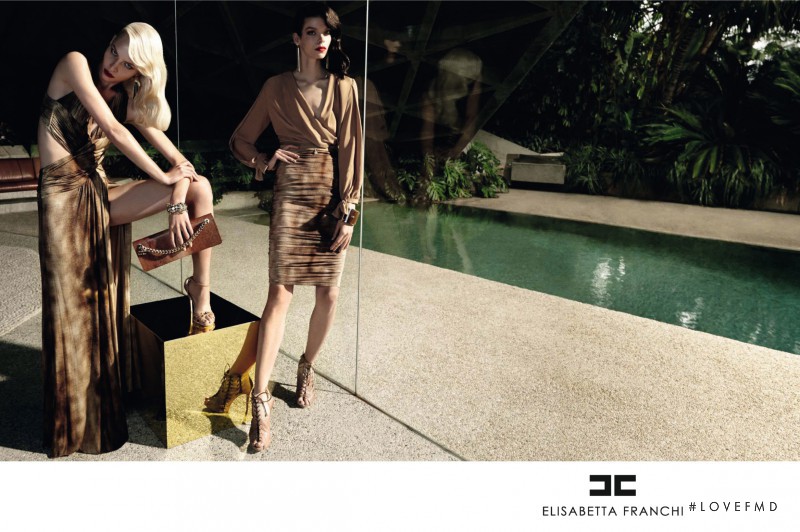 Aline Weber featured in  the Elisabetta Franchi advertisement for Spring/Summer 2014
