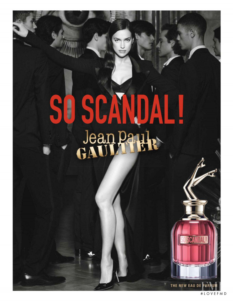 Irina Shayk featured in  the Jean-Paul Gaultier Fragrance So Scandal! advertisement for Summer 2020