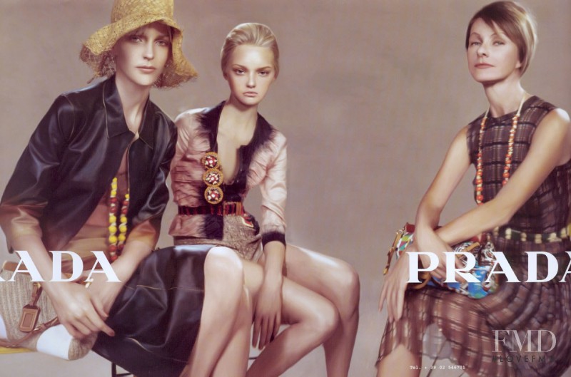 Hannelore Knuts featured in  the Prada advertisement for Spring/Summer 2004