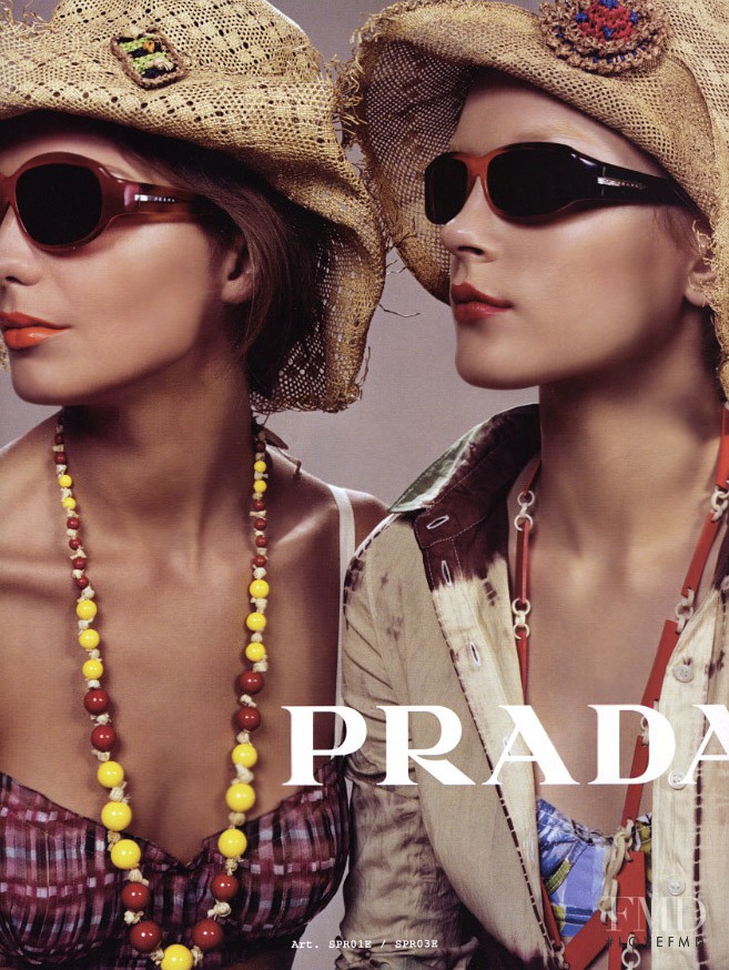 Daria Werbowy featured in  the Prada advertisement for Spring/Summer 2004