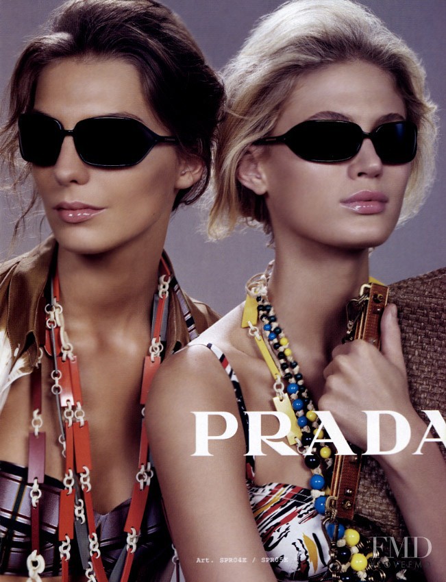 Daria Werbowy featured in  the Prada advertisement for Spring/Summer 2004