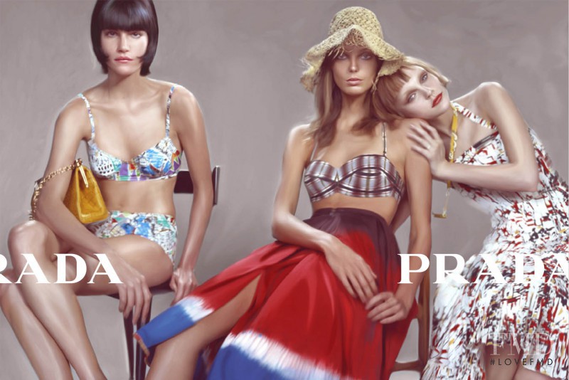 Daria Werbowy featured in  the Prada advertisement for Spring/Summer 2004