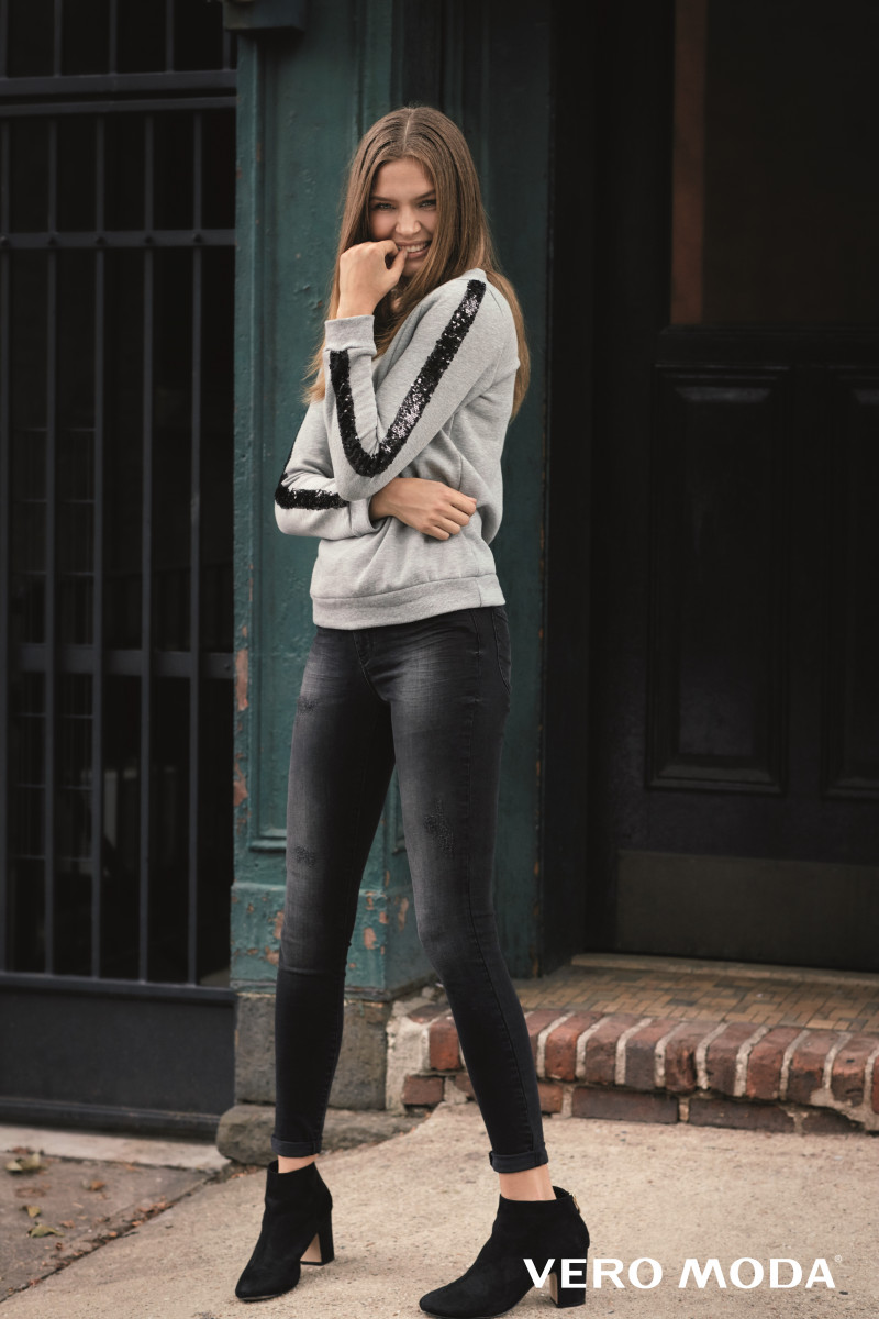 Josephine Skriver featured in  the Vero Moda advertisement for Winter 2016