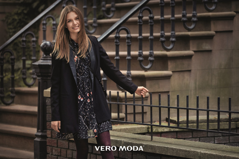 Josephine Skriver featured in  the Vero Moda advertisement for Winter 2016