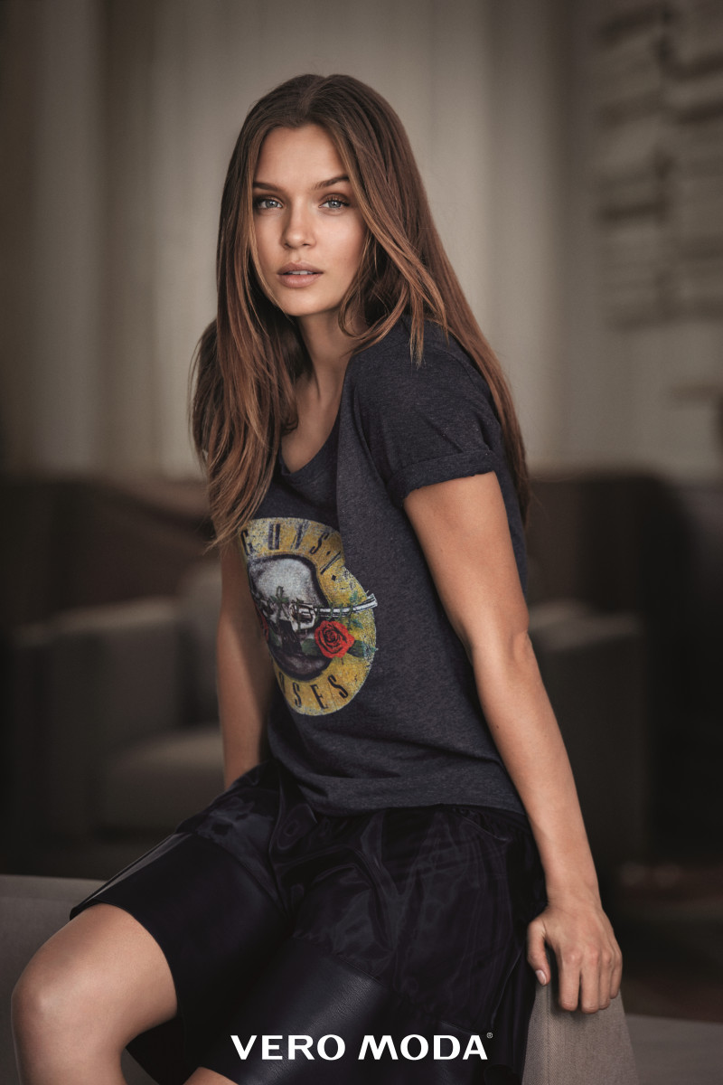 Josephine Skriver featured in  the Vero Moda advertisement for Winter 2016