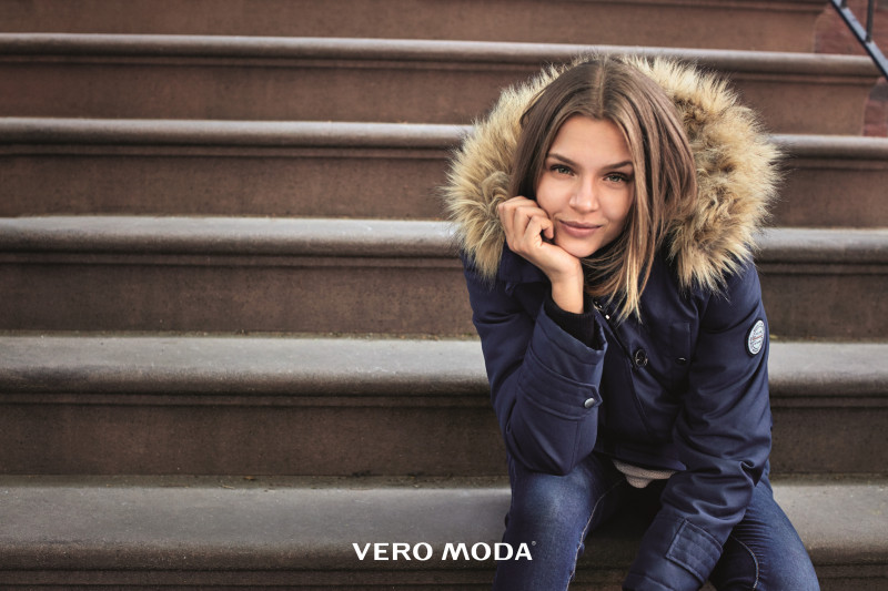 Josephine Skriver featured in  the Vero Moda advertisement for Winter 2016